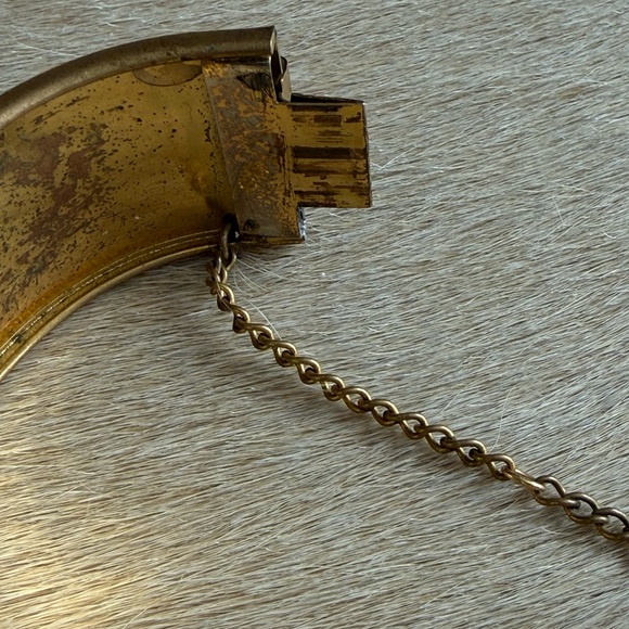 Vintage Gold and Brown Bracelet - Picture 6 of 10